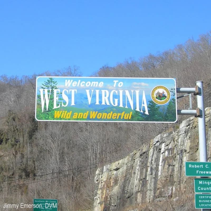 Welcome to Wild and Wonderful West Virginia state sign — tourism is fueling real-estate demand.