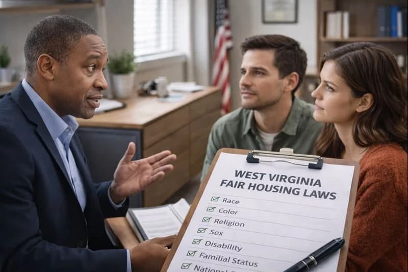 Courthouse façade — fair-housing compliance applies to every rental in West Virginia.